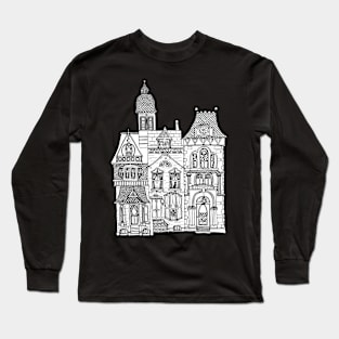 Color Me Victorian Houses Magnet and Stickers | Cherie's Art(c)2021 Long Sleeve T-Shirt